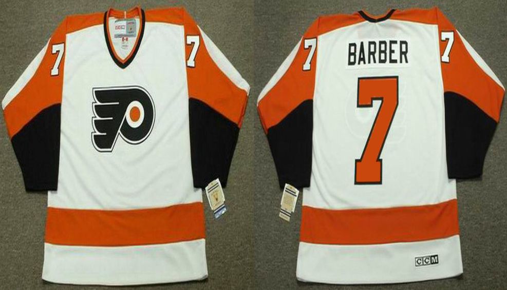 2019 Men Philadelphia Flyers 7 Barber White CCM NHL jerseys